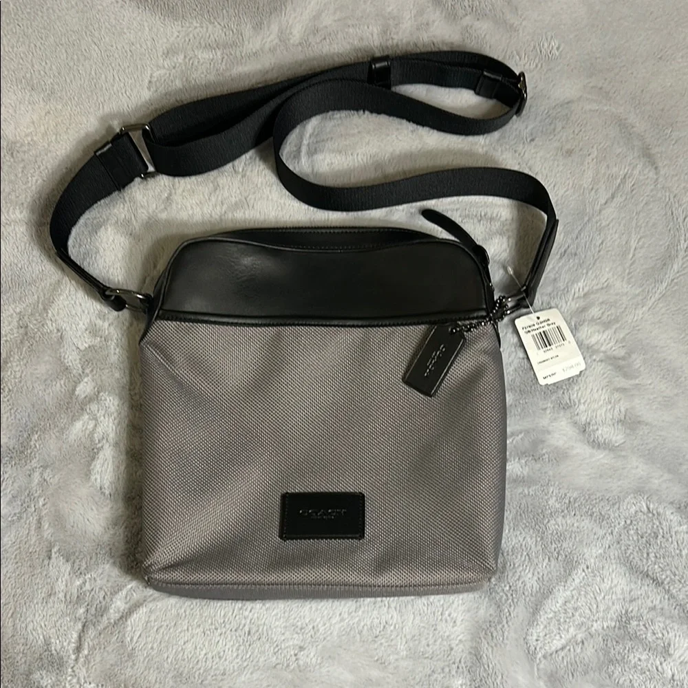 COACH F37609 Black and Gray Crossbody Messenger Bag NWT